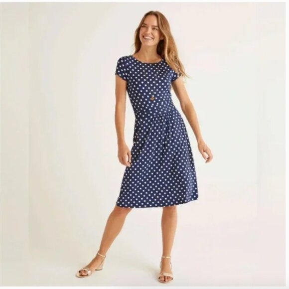 NWT Boden Amelie Jersey Dress Stretch Pockets Nautical Coastal Preppy - Picture 1 of 7